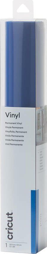 Cricut Premium Vinyl Permanent 30x120cm (Blue); Permanent adhesive lasts up to 3 years; Lies flat without tunneling or bubbling for a perfect cut; Easy to weed, effortless to apply